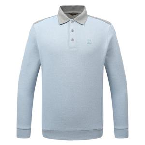 [링스본사] 남성 사선 자카드 투톤 양면 기모 소재 니트 에리 티셔츠 L11E3TO103_BL