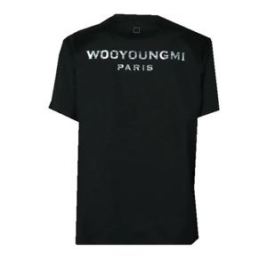 우영미 자개 백로고 티셔츠 블랙 - 25SS W251TS08708B