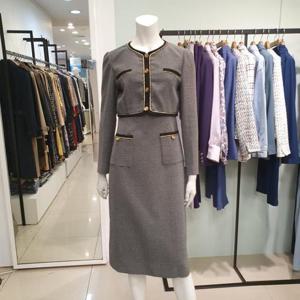 아니베에프 세이브존01 잔체크 라운드 원피스 A44WOP300