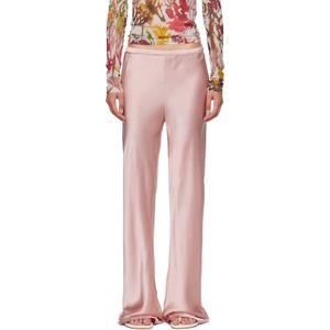 26 SS Silk Laundry 여성 핑크 바이어스 컷 팬츠 252223F086001