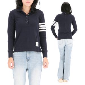 사선완장 FJP053G 07976 415 톰브라운 루프탭 여성 카라 긴팔 폴로 PK 피케이 긴팔 티셔츠