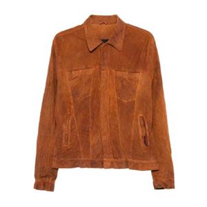 조르지오 브라토 워싱 레더 재킷 GU26F18097VREV