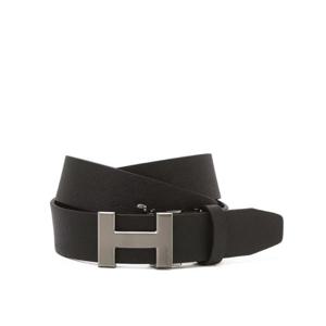 헤지스  25FW  남성 음각로고 소가죽 벨트 HZBE5F901BK