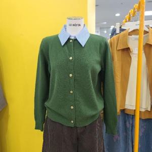 르피타 DP01 카라배색금속단추니트 L254BKTA51