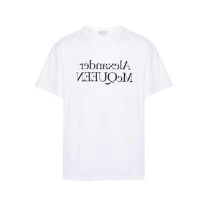 알렉산더 맥퀸 반팔 티셔츠 781977QTAAZ0909 White