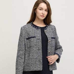 [요하넥스]진주장식 트위드쟈켓J5C9J02