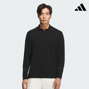 [아디다스골프 (정상슈즈)]25FW 남성용 니트 폴로 셔츠 롱 슬리브 JM9533