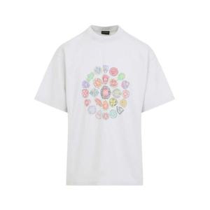 발렌시아가 반팔 티셔츠 764235TTVH49012 White