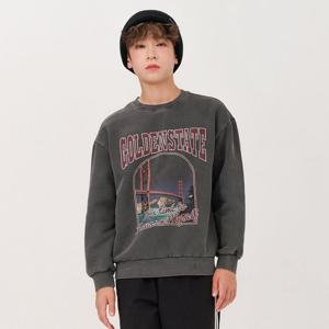 [오션스카이]남아 기모 피그먼트 그래픽 맨투맨 티셔츠-EFJB5131D09