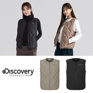 디스커버리 25FW 신상/여성/퀄팅/경량성/보온성/실내착용/디하스 튜브 다운 패딩베스트 DWDV74056