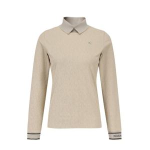 여성 스마일 패치 링클 엠보 티셔츠 521E3TI203BG