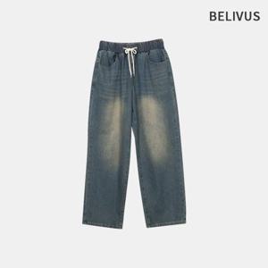 빌리버스 남자 올밴딩 와이드핏 데님 진 청바지 빅사이즈 BHL108