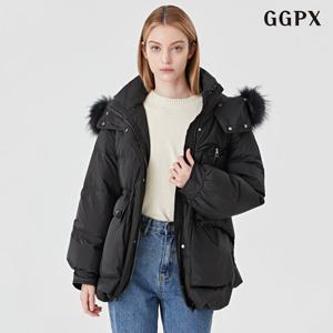 GGPX 후드넥 페이크 퍼 스트링 프리미엄 패딩 점퍼 (GODJJ004D)