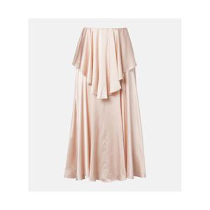 끌로에 러플 실크 새틴 스커트 P01130707