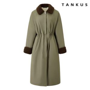 [탱커스]양털 배색 스트링 프리미엄 롱 점퍼 (TX4JP012L0)