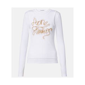 아크네 로고 레이어드 코튼 블렌드 탑 P01114276