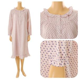 [와코루]순면 부드러운 감촉 실켓면 러블리한 원피스 가운 잠옷 WGN3190WPK