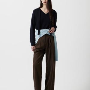 [쥬크]울혼방 원턱 세미 와이드 팬츠 Z254MSA011