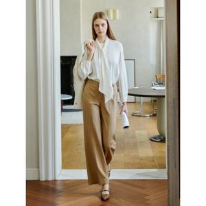 [더아이잗컬렉션]사이드 버튼 와이드 핏 슬랙스 팬츠 CRAA0SL391