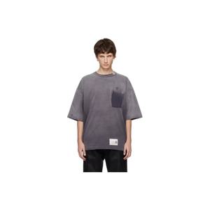 26 SS 메종미하라야스히로 남성 블랙 선 페이딩 라이크 티셔츠 252551M213008