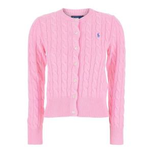폴로 랄프로렌 폴로 자수 케이블 니트 가디건 211971868010 Pink