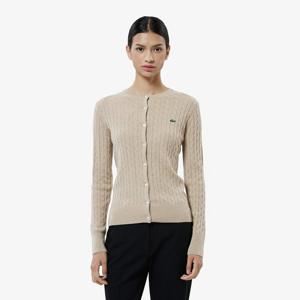 [라코스테공식] 여성 케이블 크루넥 가디건 AF092E-55N 02S