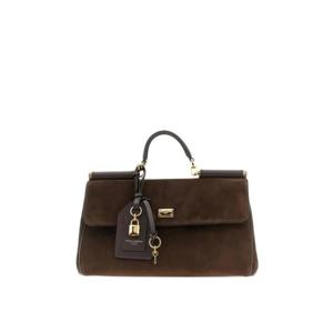 돌체앤가바나 마이 시칠리 패드락 장식 스웨이드 토트 백 BB7782BO903