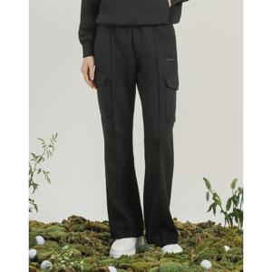 헤지스 골프 여성 25SS ONLINE EXCLUSIVE 블랙 여성 소프트터치 카고 저지 부츠컷 팬츠 HWPA5A992BK