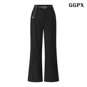 [지지피엑스]골덴 와이드 벨티드 하이웨스트 롱 팬츠 (GPDTA009D)