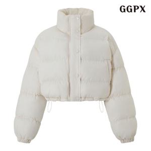 GGPX 하이넥 스트링 크롭 패딩 긴팔 점퍼 (GPDJJ020D)