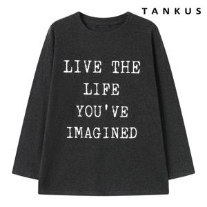 [탱커스]레터링 라운드 슬리브 긴팔 티셔츠 (TX4TS011L0)