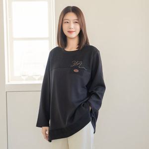 엄마옷 마담4060 유얼벨벳배색티셔츠 데일리 여성 -ZTE2512032-