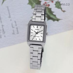 카시오 LTP-V007D-7E빈티지 심플 스퀘어 데일리 여자 메탈 시계 d