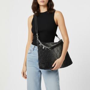 디젤 참-D-호보 데님 숄더백 - 블랙  X10363P6330T8013