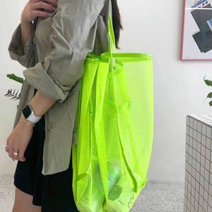 더블 메쉬 숄더백 형광그린 에코백 토트백