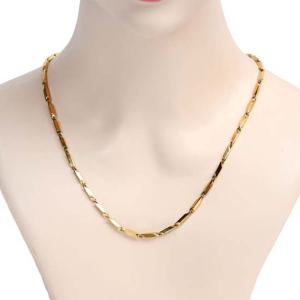 써지컬스틸 대나무 골드체인 목걸이