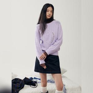 [쥬크]하트고리 자수 니트탑  (Z254KSK713)