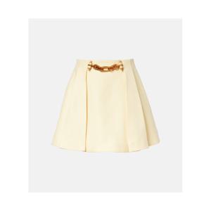 발망 체인 디테일 플리츠 미니스커트 P01117302