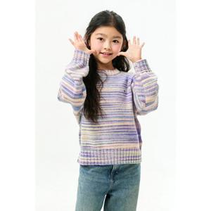 [타미힐피거칠드런TD] 멜란지 스트라이프 니트 스웨터 (T42G0WWO360GT1)