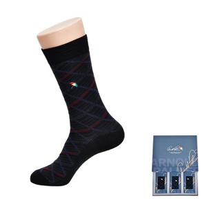 아놀드파마 사선 패턴 장목 신사 3족 1세트0068um