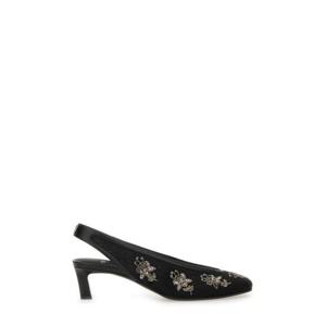 펜디 여성 블랙 자수 슬링백 힐 8J8687_AU26F1SUA