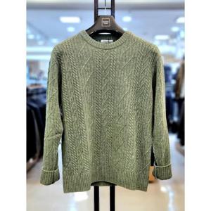 바쏘옴므 세이브존03 바쏘옴므 24FW 가을겨울 모 혼방 라운드넥 니트 WSAGY3WR22AA