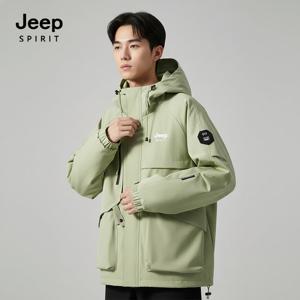 JEEP SPIRIT 지프로고 후디 바람막이 그린 (JSSPJK71)