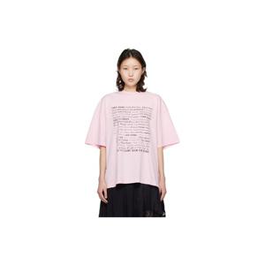 베트멍 티셔츠 핑크 코튼 티셔츠 261669F110009