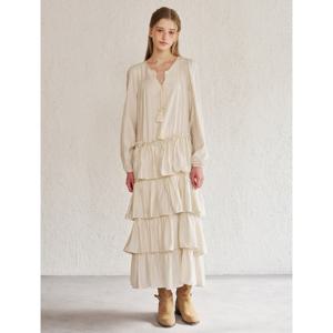 [르샵]러블리 타이 포인트 캉캉 롱 원피스 (DQ1OW006A)