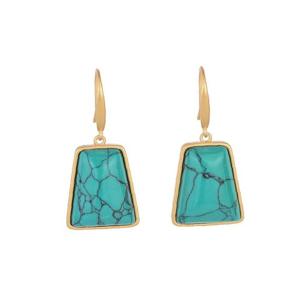 자연주의 원석 터키석 써지컬 S925 심플 귀걸이