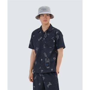 스노우피크 SNOWPEAK APPAREL [ X 헤르시] 그래픽 반팔 셔츠 (S25MMWSH38) Navy S25MMWSH38NY 337756