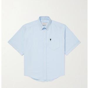 아미 스몰로고 옥스포드 반팔셔츠 HSH823 CO0031 450