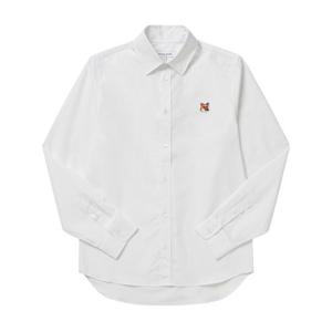 메종키츠네 폭스 헤드 클래식 셔츠 MM00409WC5010P100 WHITE DOM