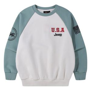 [지프키즈]USA 배색 나글란 맨투맨  KR1TSU822